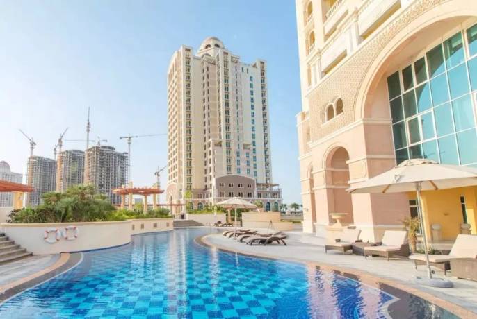 Apartments for rent in The Pearl with a Pool
